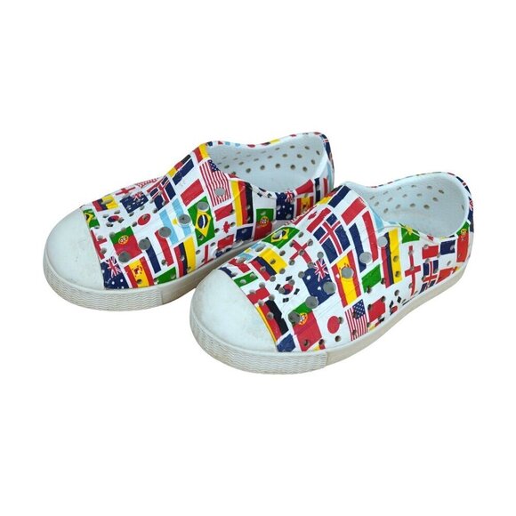 Kids Native Shoes Jefferson Flag‎ Print Slip-On Sneakers Size 6 - Picture 2 of 6